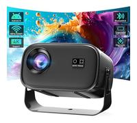 Proyector 4k, Mini Proyector Portátil Hitoritabi HD, TV Proyector para Movil Cine en Casa Videoproyector Bluetooth WiFi, 1080P, 15000LM, Enfoque Eléctrico
