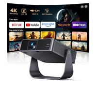 Proyector 4K【Netflix Oficial+TV Directo】 Proyector Portatil App Integrada Auto Focus/Keystone 1080P FHD Nativo con HDR10, Giro 330° WiFi Bluetooth Mini Proyectors Projector Cine en Casa/Exterior/HDMI
