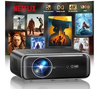 Proyector 4K 【Oficial Netflix & Dolby Audio】 1000 ANSI Smart Beamer Auto Enfoque/Corrección Trapezoidal WiFi6 Bluetooth Full HD 1080P, compatible con 4K Video Beamer Home Cinema / Outdoor Handy