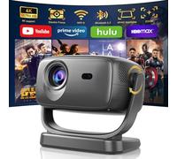 Proyector 4K, Proyector Portatil 180° Rotación con Android TV, 26000 Lúm Proyectors de Cine Supporto Zoom Eléctrico Enfoque Keystone WiFi y Bluetooth, Nativo 1080P Projector Portable con HDMI Cable