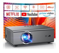 Proyector 4K silencioso AI Auto Focus y 6D Keystone con aplicaciones oficiales integradas 50W Dolby Smart OS 2.0 Kogata proyector para exteriores con WiFi y Bluetooth Home Theater Movie Portable