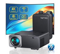 Proyector 4K Soporte, 460ANSI TOPTRO Proyector 5G WiFi Bluetooth Full HD 1080P Nativo, Proyector Portatil Soporte Corrección 4P/4D, Zoom,Cine en Casa para TV Stick iOS Android PS5 HDMI,USB etc.
