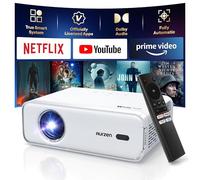 Proyector 4K Soporte【Oficial NetfIix/Auto Focus/Keystone/DoIby Audio】 AURZEN Eazze D1 Proyector Full HD 1080P Nativo, con Bluetooth y Wi-Fi, con una Aplicación Incorporada Youtube/Prime Video