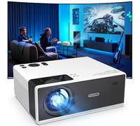 Proyector 5G WiFi y Bluetooth, compatible con 1080P 4K, FUDONI 10000 lúmenes 300 pulgadas, proyector portátil para hogar y exteriores, zoom, compatible con USB, TV Stick, iOS, Android, PS5, bolsa de