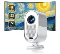 Proyector [AI Auto/Dolby] 33000Lúmenes Proyector 4K Soporte Auto Focus/Keystone, WiFi6 Bluetooth Proyector portatil 4k Full HD 1080P Totalmente Sellado Altavoz 20W Zoom 50%, Proyector para iOS/Android