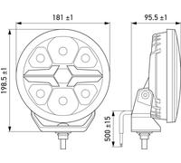 Proyector alejado LED HELLA en la parte delantera para DAF