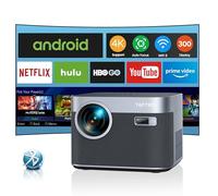 Proyector 【Android TV & Auto Focus/Keystone】 Proyector4K Soporte 35000 Lúmen WiFi Bluetooth TOPTRO Full HD 1080P Nativo Proyector Cine En Casa con Función Zoom Antipolvo para Movil USB HDMI Ethernet