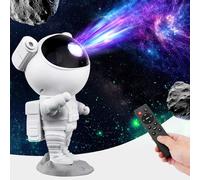 Proyector Astronauta de Estrellas y Galaxia, Luz Nocturna Infantil con Nebulosa y Aurora Borealis, Control Remoto, 8 Efectos de Luz, Decoración Habitación,Ideal Dormitorio y Fiestas para Niños Adultos