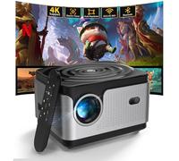 Proyector, Auto Focus/Keystone, 30000 lúmenes 1080P FHD WiFi BT VideoProyector 4K apoyado, Zoom 50%, Miracast para teléfono/PC, Proyector portátil para reuniones, Fiestas y Ocio en casa