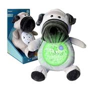 Proyector bebé chupete para dormir - proyector de estrellas, juguete de peluche, lavable, luz de ruido y música perro