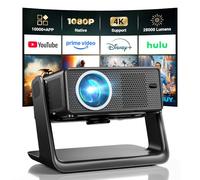 Proyector Compatible con Netflix 28000 Lúmenes, Einyoumily, WiFi6 Bluetooth, Proyector Portátil Enfoque Eléctrico/Corrección Trapezoidal 4D, Admite Más de 100000 Apps