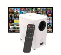 Proyector con inalámbrico bidireccional, mini proyector con pantalla de proyector, nativo 720P, compatible con decodificación 4K, proyector de video portátil, proyector de películas en casa compatible