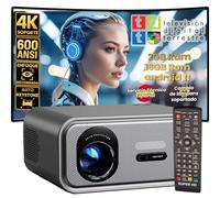 Proyector con TDT, Unicview FHD3000, Incluye DVB-T2 HD, Cine en casa con Android 11, 600 ANSI Lúmenes, Auto Keystone, Enfoque motorizado, Keystone 4D, Zoom Digital, WiFi, Bluetooth, Soporte 4K