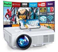 Proyector con WiFi y Bluetooth, 5G WiFi nativo 1080P 9500L YOWHICK proyector para exteriores 4K, mini proyector de películas portátil, para HDMI, VGA, USB, portátil, iOS y teléfono Android