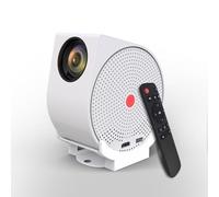 Proyector con WiFi y Bluetooth, proyector de techo portátil giratorio de 270°, 400 lúmenes ANSI, Keystone y enfoque automático, sistema operativo Android 11, compatible con TV Stick Mobile/HDMI/USB