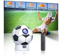 Proyector con WiFi y Bluetooth, proyector portátil de películas para exteriores con soporte, Android 11, enfoque electrónico y piedra trapezoidal automática, proyector compatible con smartphone, Fire