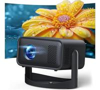 Proyector con WiFi y Bluetooth, rotación de 360°, soporte 1080P, enfoque eléctrico, corrección automática de distorsión trapezoidal vertical, cine en casa portátil
