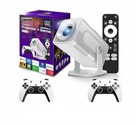 Proyector Consola Retro HSC 350 MAX 2025 Android 4K +36000 Juegos Instalados Incluye 2 Mandos Inalámbricos Game Stick HDMI Portátil WiFi Apps Cine en Casa Regalo Infantil Familiar para Niños y Adultos