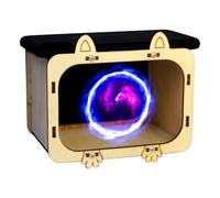 Proyector De Cine En Casa, Proyector Holograma Teléfono - Proyector de Reloj Holograma Teléfono De Madera - Reloj Holograma Teléfono Inteligente Móvil Para Interacción De Dibujos Animados Y Personal