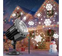 Proyector de Copos de Nieve 3D - Luz LED para Navidad, Año Nuevo, San Valentín y Fiestas - Decoración Impermeable para Interior y Exterior