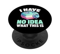 Proyector de Diapositivas Retro con Texto en inglés I Have No Idea What This Is 70s 80s PopSockets PopGrip Adhesivo