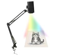 Proyector de dibujo portátil para trazado de arte, proyección de 1280 x 720 para pared y lienzo, ajuste de imagen y corrección trapezoidal, ideal para práctica de bocetos