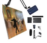 Proyector de Dibujo portátil, proyector de Arte para trazar, proyector bocetos Smart Sketcher, conexión inalámbrica en la Misma Pantalla, con Control Remoto, para bocetos y Dibujos(Blue,1.95m)