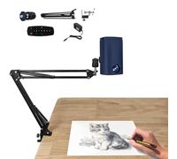 Proyector de Dibujo portátil, proyector de Arte para trazar, proyector de bocetos Smart Sketcher, conexión inalámbrica en la Misma Pantalla, con Control Remoto, para bocetos y Dibujos(Blue,0.6m)