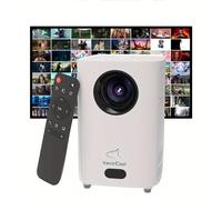 Proyector de enfoque eléctrico 500 ANSI/con WiFi e inalámbrico, proyector para exteriores de 30 W, aplicaciones de audio HIFI integradas, nativo VenirCool 720P, compatible con proyector de