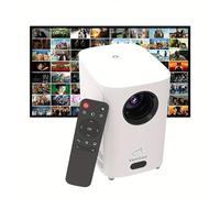 Proyector de enfoque eléctrico para exteriores nativo 720P, compatible con decodificación 4K con WiFi 6 e inalámbrico: proyector portátil 500 ANSI con Keystone 6D automático y zoom, proyector