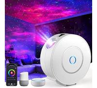 Proyector de estrella, aplicación inteligente y lámpara de control de voz, compatible con Alexa y Google Home, para recámara de niños y adultos