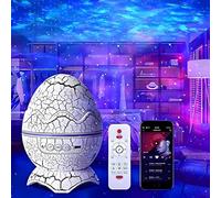 Proyector de estrella de galaxia, huevo de dinosaurio: luz nocturna sensorial con máquina de ruido blanco, Bluetooth y temporizador, lámpara de lava, luces LED para dormitorio, proyector de techo