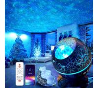 Proyector de estrella de galaxia, huevo de dinosaurio: luz nocturna sensorial con máquina de ruido blanco, Bluetooth y temporizador, lámpara de lava, luces LED para dormitorio, proyector de techo
