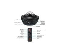 Proyector de estrellas con altavoz Bluetooth: tu propia lámpara de galaxia multicolor