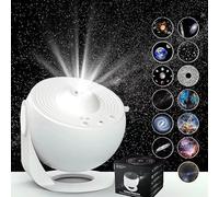 Proyector de estrellas de luz nocturna, proyector de universo giratorio de 360° con imágenes HD, proyector de tragaluz para dormitorio