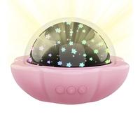 Proyector De Estrellas Infantil | Lámpara De Luz Nocturna De Proyección De Techo | Lámpara De Noche Giratoria Para Bebé 13x13x9cm | Canción De Cuna Música Y 8 Colores, Habitación Ideal Bebé Niña Niño,