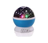 Proyector de estrellas LED de cuatro colores, rotación automática, proyección de 360 grados para dormitorio infantil, luz nocturna.