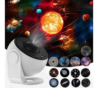 Proyector de Estrellas Planetario, Proyectors de Galaxia LED con 13 Discos de Película Luz de Noche de Cielo EstrelladoLámpara de Proyector de Luna para Niños Adultos Techo Dormitorio Sala de Estar