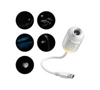 Proyector de Galaxia 2 en 1 con Luz Nocturna, Proyector de Estrellas USB con Brillo Ajustable, Proyector de Luz de Galaxia