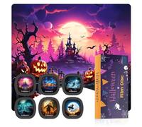 Proyector de galaxia de Halloween, disco de proyector de versión mejorada, 5K reemplazables, 6 discos de galaxia HD, luz nocturna para dormitorio, fiesta, jardín, al aire libre, Halloween, Navidad
