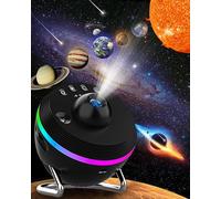 Proyector de galaxia, proyector de estrellas planetario 13 en 1, proyector de sistema solar para decoración de techo de dormitorio de niños, luz nocturna realista de cielo estrellado con temporizador,