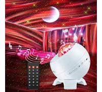 Proyector de galaxia, proyector de luces norte, 180 iluminaciones, proyector de estrella de 5 lunas, luz de galaxia, 15 ruido blanco y proyector de luz Aurora Bluetooth, luces de estrella remotas para