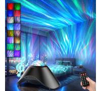 Proyector de Galaxias y Aurora Estrellas con Bluetooth Ruido Blanco Mando | Negro 16 Colores Lámpara de Ambiente para Dormitorio Regulable Control Remoto Música Bluetooth Regalo para Niñas