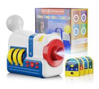 Proyector de historias para niños, proyector de historias 4K HD con 4 temas científicos, proyector para niños con 5 luces nocturnas degradadas y narración de audio, juguete educativo alimentado por