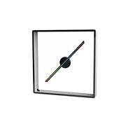 Proyector de hologramas 3D con Ventilador y Cubierta, Control WiFi, 42 cm, proyector de Publicidad Comercial, transmisión de imágenes y Videos Exhibición publicitaria del Festival(Gray)