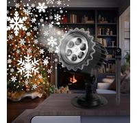 Proyector de Luces de Nevadas al Aire Libre, proyector de luz de Copo de Nieve de Navidad para decoración de la casa Interior al Aire Libre, proyector de luz LED de rotación de 180° para Vacaciones