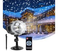 Proyector de Luz de Navidad, Luces LED de Nieve para Decoración de Navidad, Proyector de Luces al Aire Libre Impermeable con Control Remoto, Luz Nocturna, Foco para Año Nuevo, Vacaciones, Halloween