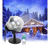 Proyector de luz de Navidad Nevada, lámpara de proyector de caída de Nieve, proyector de Navidad Luces de Copo de Nieve al Aire Libre LED Impermeable para Navidad jardín Boda Paisaje interio