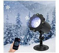 Proyector de luz LED de copo de nieve, Foco de efecto de proyector de caída de nieve para interiores y exteriores para la pared del hogar de la casa del jardín de la fiesta de Navidad (Tamaño: reglame