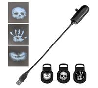 Proyector de luz nocturna de Halloween | Proyector magnético de luz de Halloween con 3 modos | USB de rotación de 360 grados de bajo consumo LED lámpara fantasma con impresión de palma para de